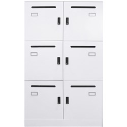 Rapidline Go Office Locker 2 Door Bank Of 2 800W x 486 x 1375mmH White China