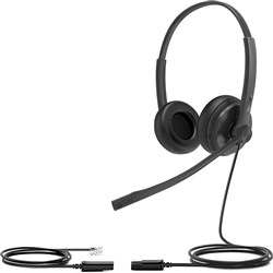 Yealink YHS34 Dual QD Corded Headset Black