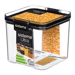 Sistema Ultra Square Tritan Plastic Food Container 700ml Clear