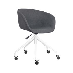 Rapidline Pixel Tub Chair 5 Star White Base Charcoal Fabric Seat