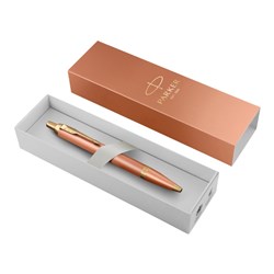 Parker IM Writing Rituals Ballpoint Pen Orange Finish Gold Trim Blue Refill