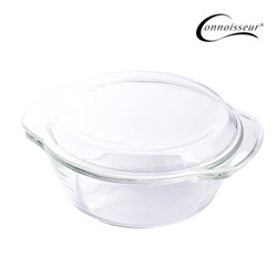 Connoisseur Glass Covered Casserole Dish 2 Litres Clear