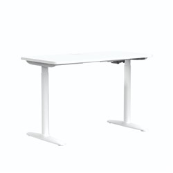 Buro Syntra Height Adjustable Desk 1200W x 600D x 710-1160mmH White/White