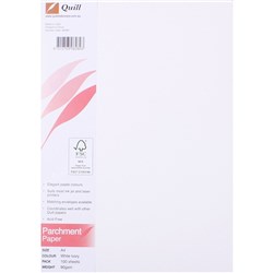 Quill Parchment Paper A4 90gsm White Pack Of 100