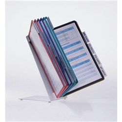 Durable Vario Table Display System 10 Panels A4 Assorted Coloured Panels