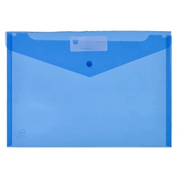 Marbig Doculope Wallet A4 With Button Closure Blue