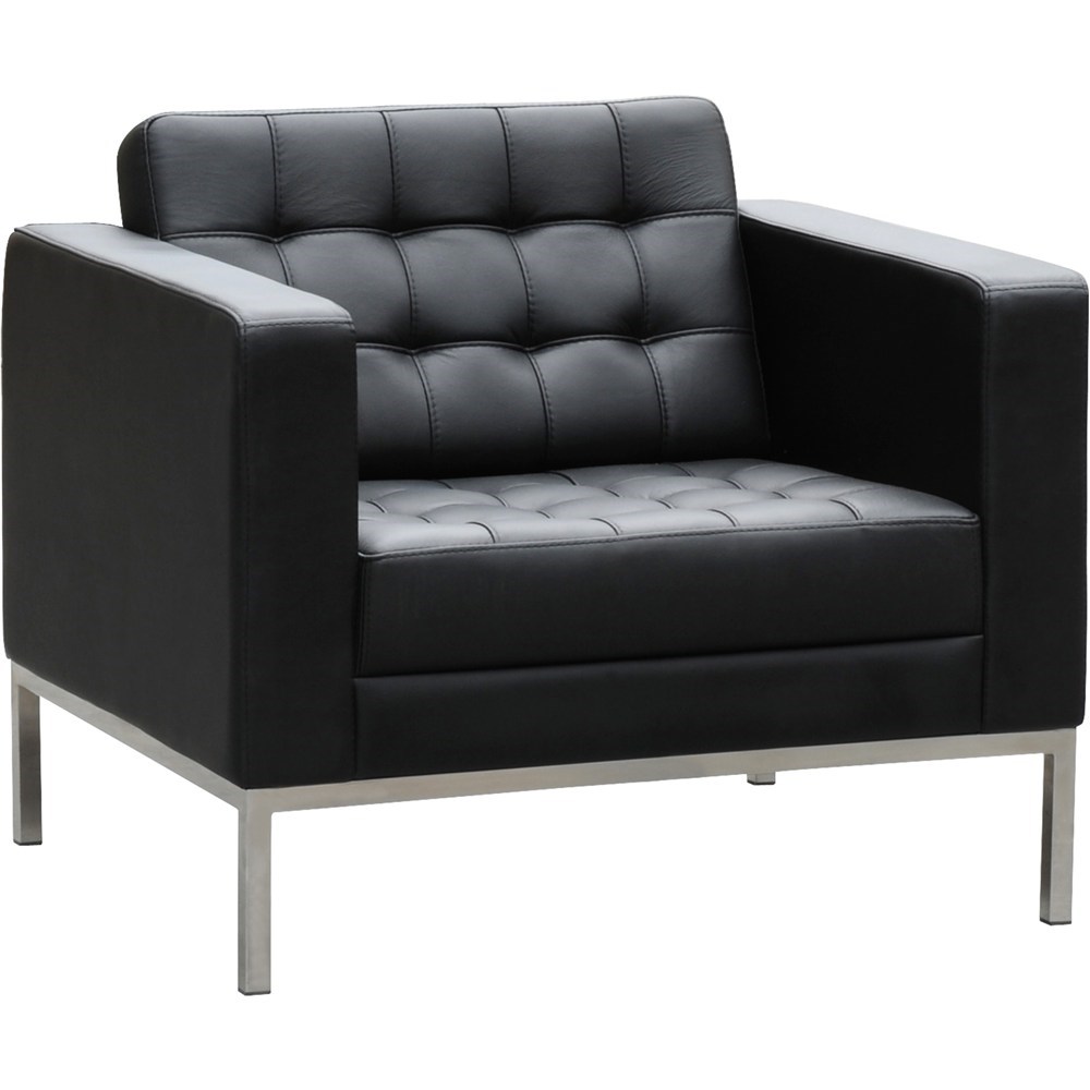 Furniture - Como Lounge Single Seater 870Wx770Hx770mmD Black leather ...